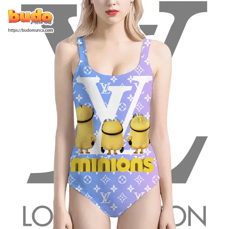 Lv feat despicable me minion sexy swimsuit louis vuitton gift uninque for women
